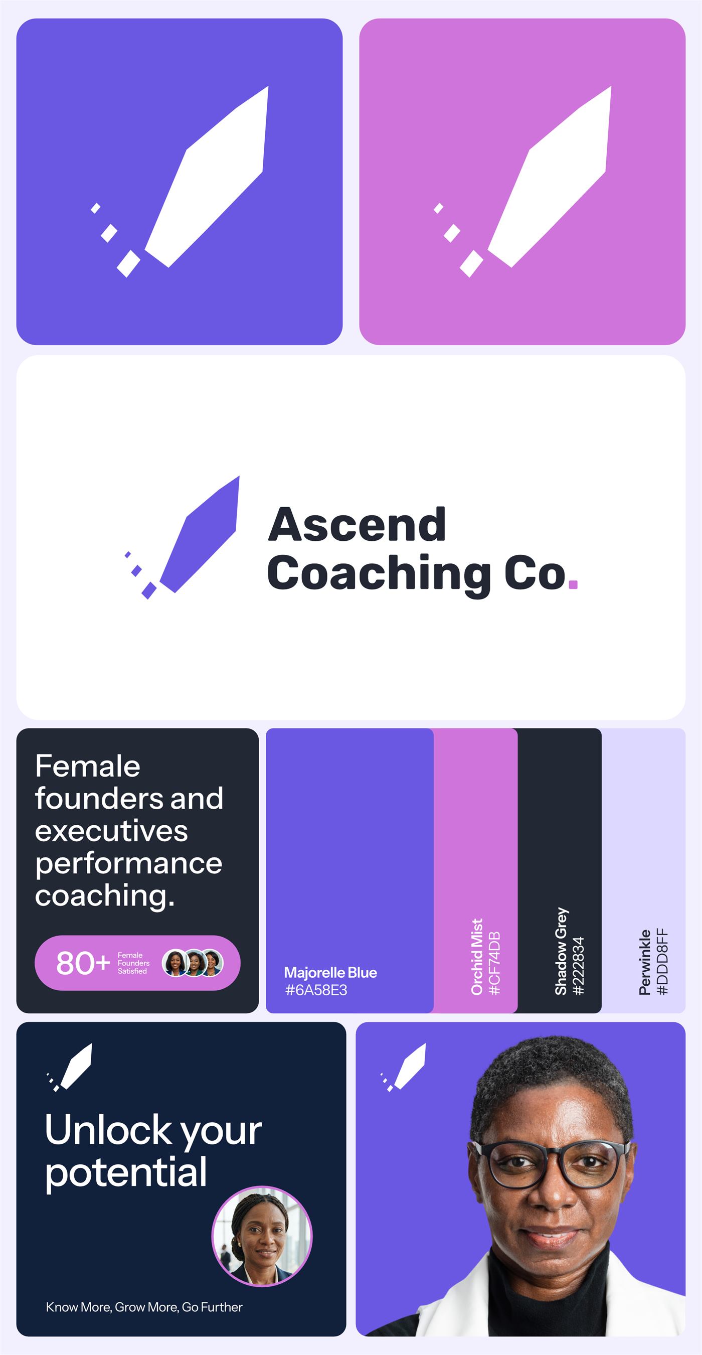 Coaching brand board and colour palette